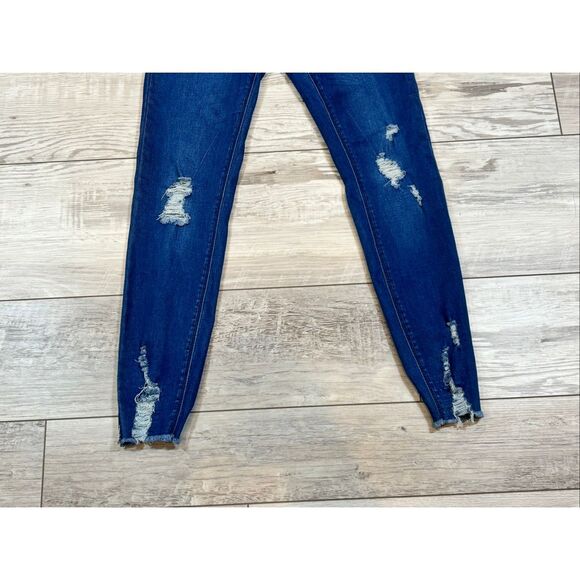 Wax Jeans Butt I Love You Distressed Jeans Size 3 - Picture 3 of 12